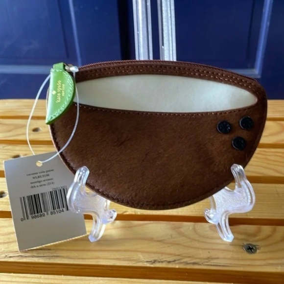 NWT Kate Spade Fine Feathers Lime in the Coconut Coin Purse Wallet - Picture 2 of 5
